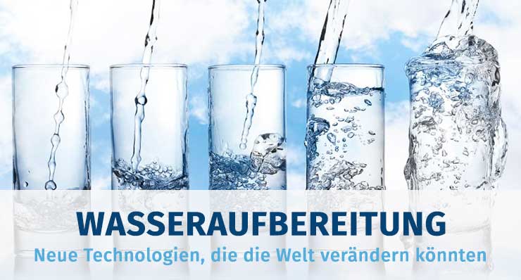 Wasser Bild mit 5 Gläsern Katadyn Wasserfilter 